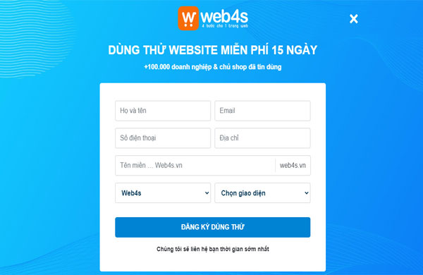 điền thông tin cá nhân vào form mẫu